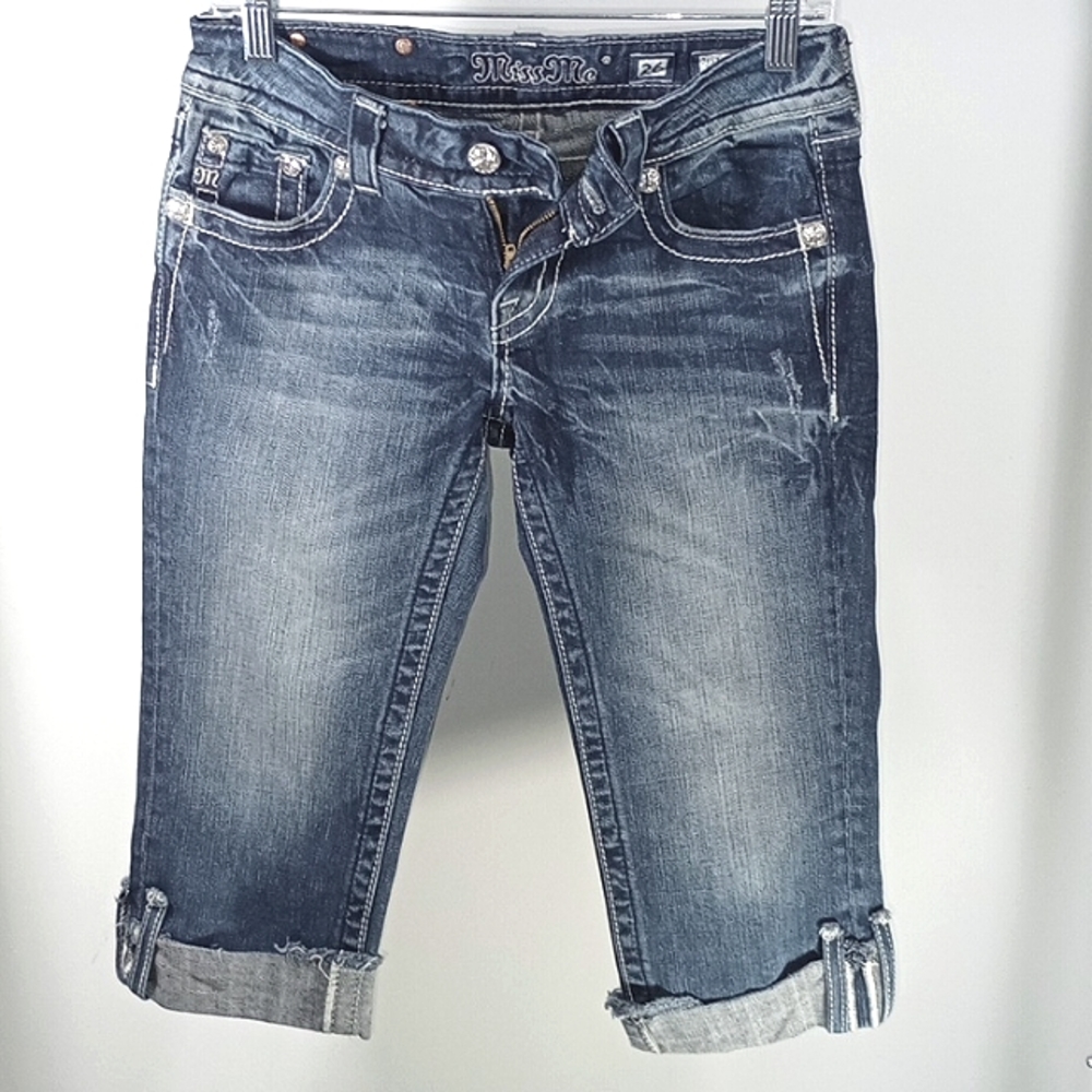 Miss me denim short crop